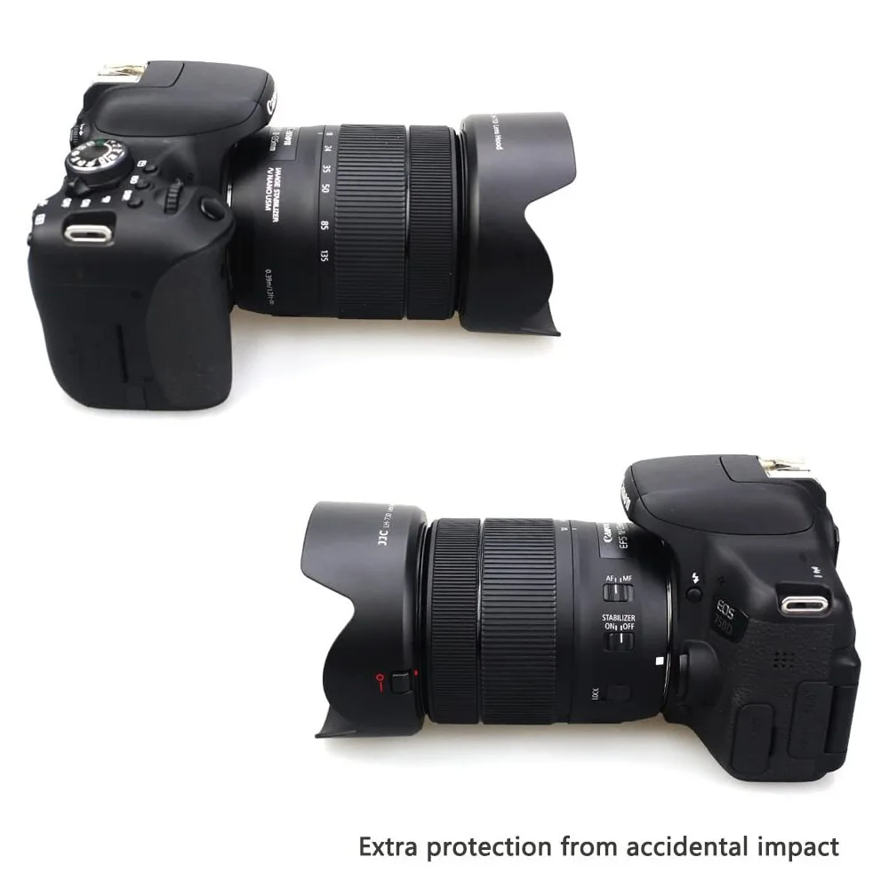 JJC бленда объектива для Canon EF S 18 135 мм f/3 5 6 is USM RF 24 104 F4 L IS объектив на EOS R6 80D 77D 60D