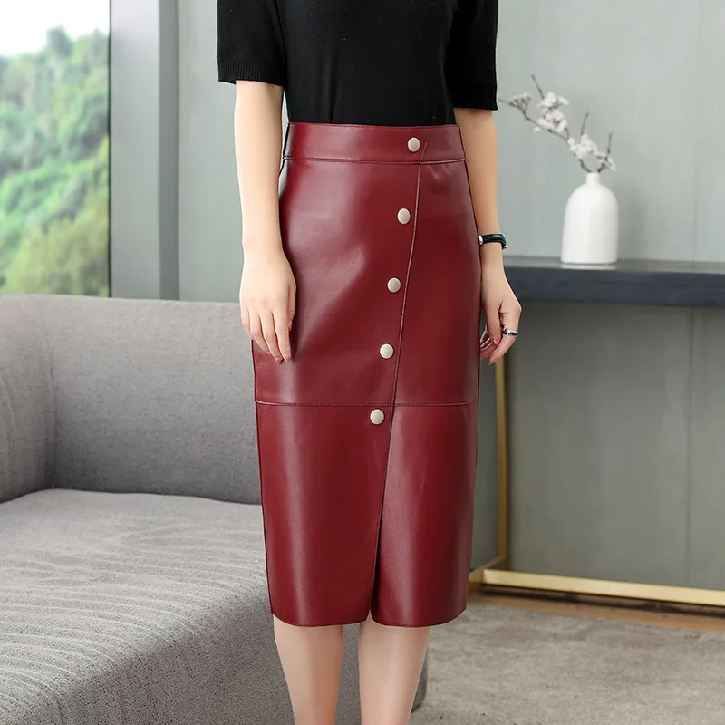 2022 Autumn and Winter New High Waist Sli A-line Skirt Mid-length Skirt G9