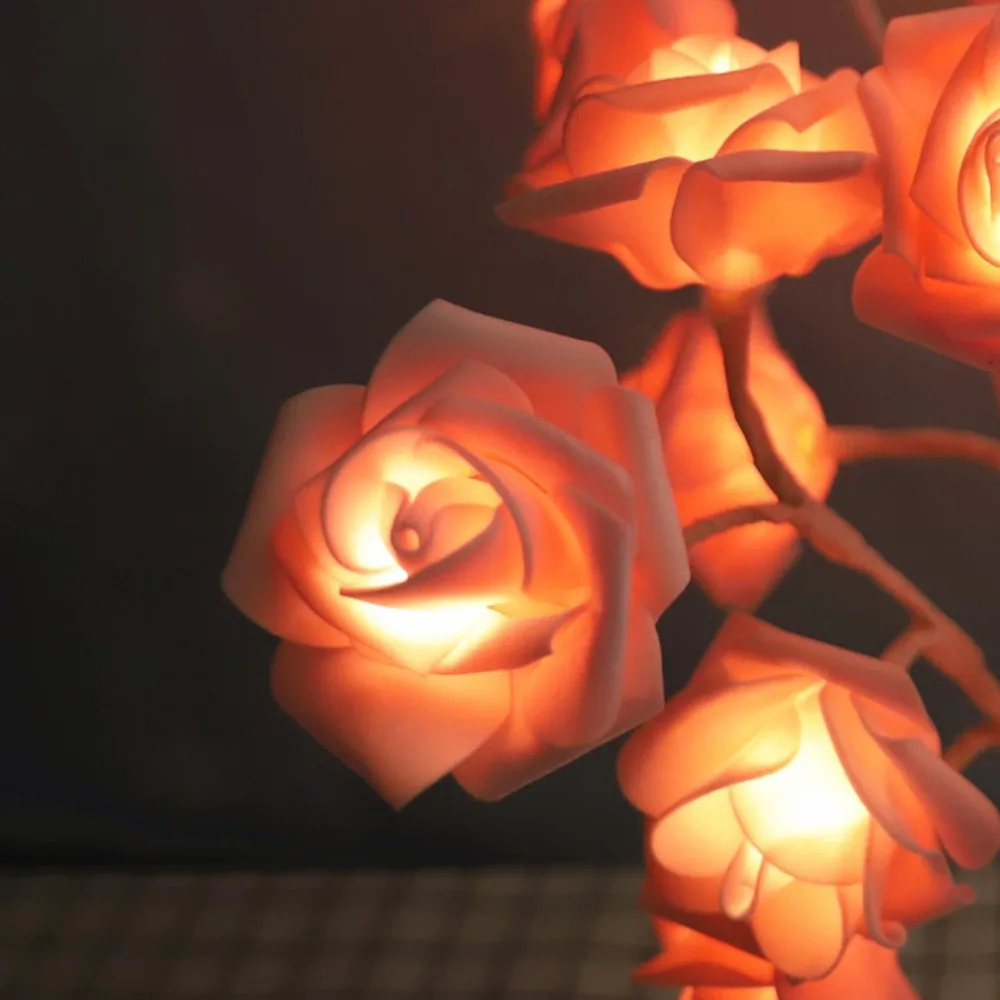 Rose Table Lamp Christmas Valentine Wedding Ins Style Decoration LED Night Light for Home Festival Party Illumination | Дом и сад