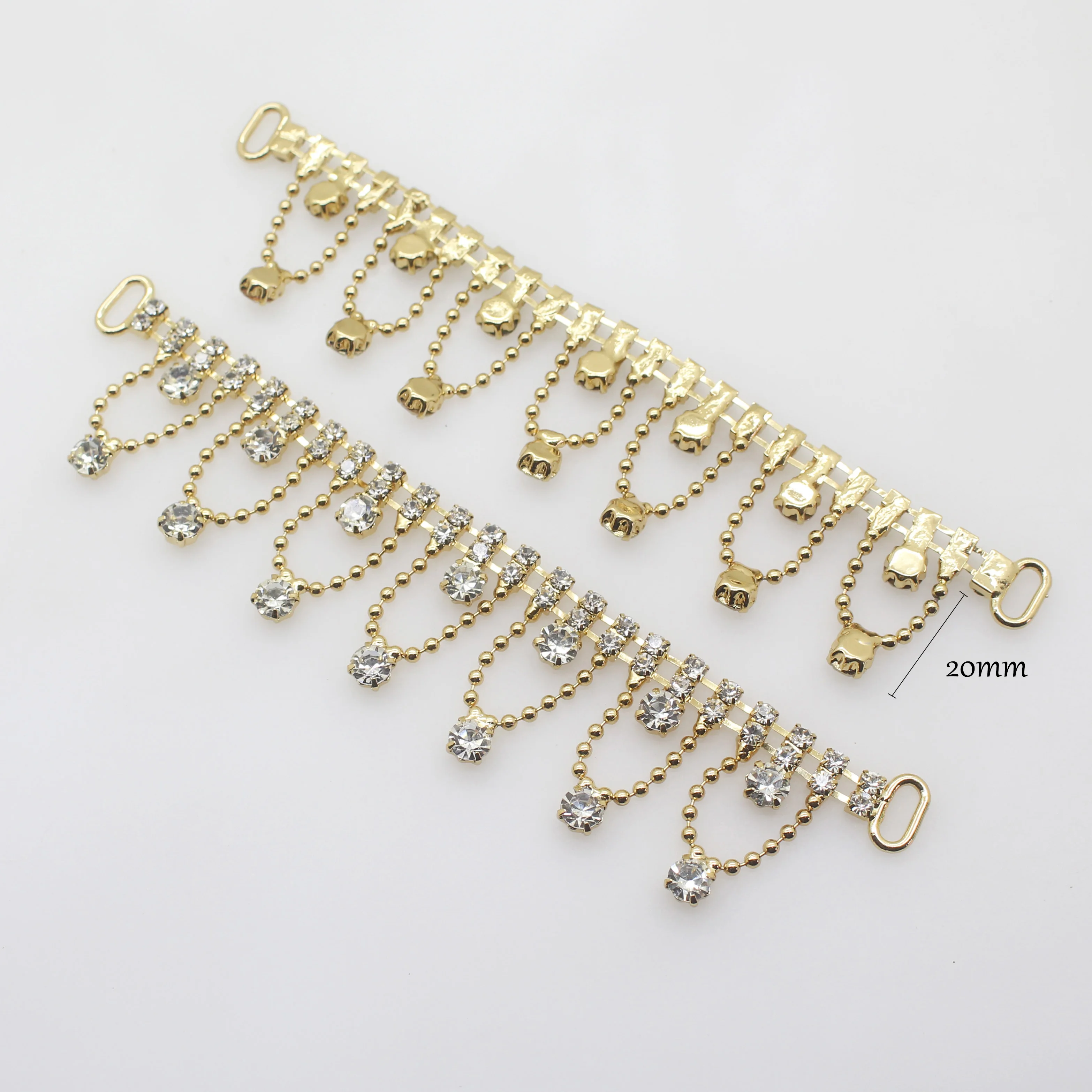 Новинка 2 шт. 25 мм * 125 очаровательные Стразы Соединительные элементы для