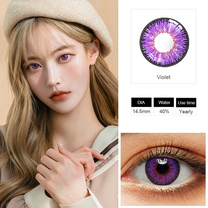 1 пара цветные линзы красивые зрачок глаз карандаш для Карандаш контактные