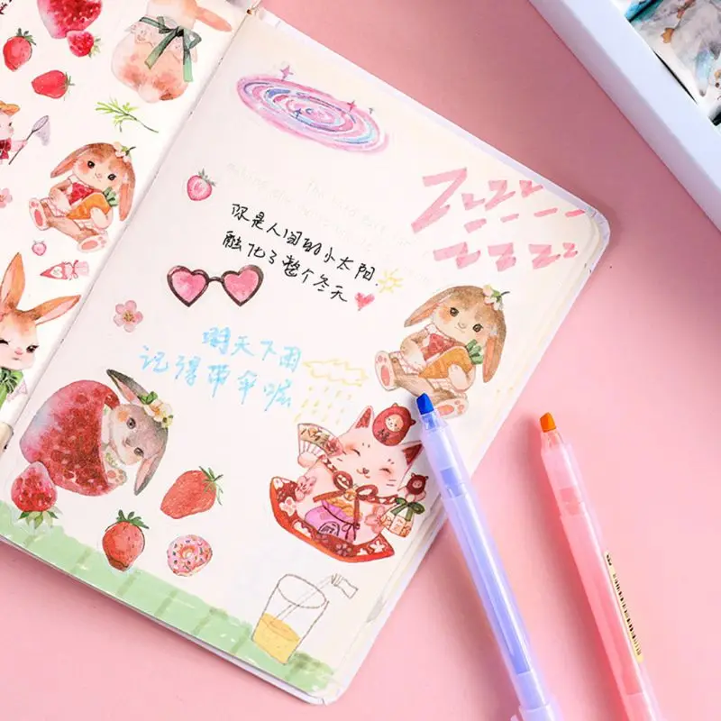 

Cute Cartoon Animal Washi Tape Japanese Paper Stickers Set Adhesive Scrapbooking R9CB