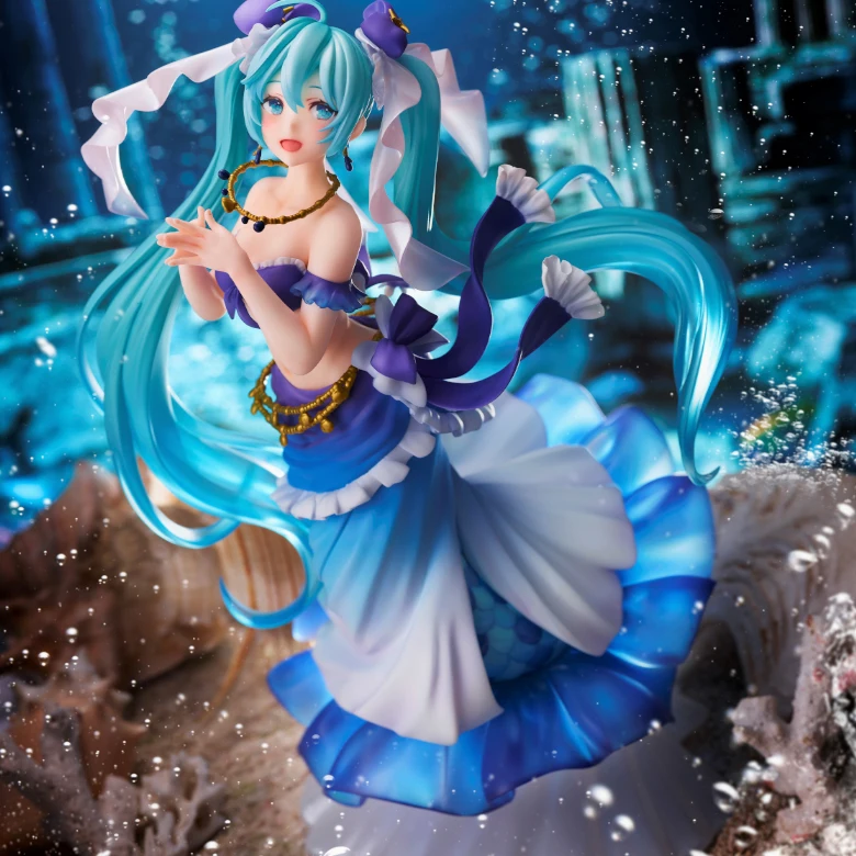 

Оригинальная Подвижная кукла Taito Vocaloid Artist Master Work Miku Mermaid Ver из ПВХ, 23 см, Коллекционная модель куклы, игрушка