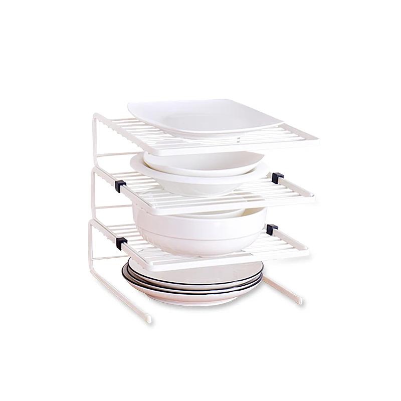 3 уровневый органайзер для кухонной полки тарелок моющих средств губки