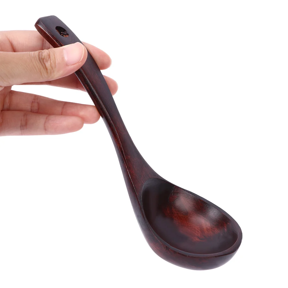 Деревянные суповые ложки с длинной ручкой Бамбуковая кухонная утварь