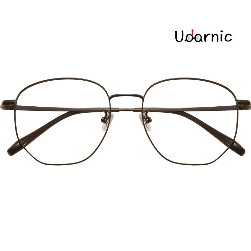 

Vintage Titanium Glasses Gold Frame Retro Irregular Polygon Clear Lens Computer Glasses Unisex 242-010