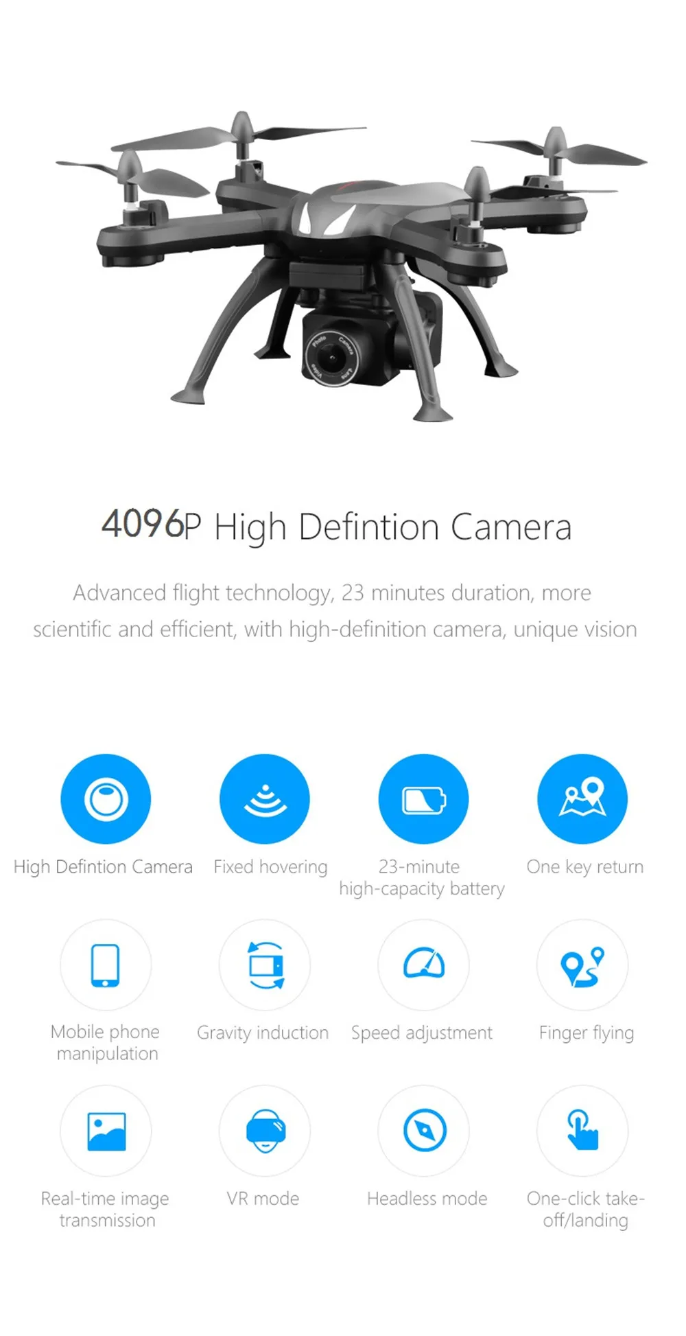 Rc дроны 4K Квадрокоптер с камерой HD 1080P Квадрокоптер WiFi fpv Дрон пульт дистанционного управления вертолет полет игрушек 23 мин X6S игрушечный Дрон