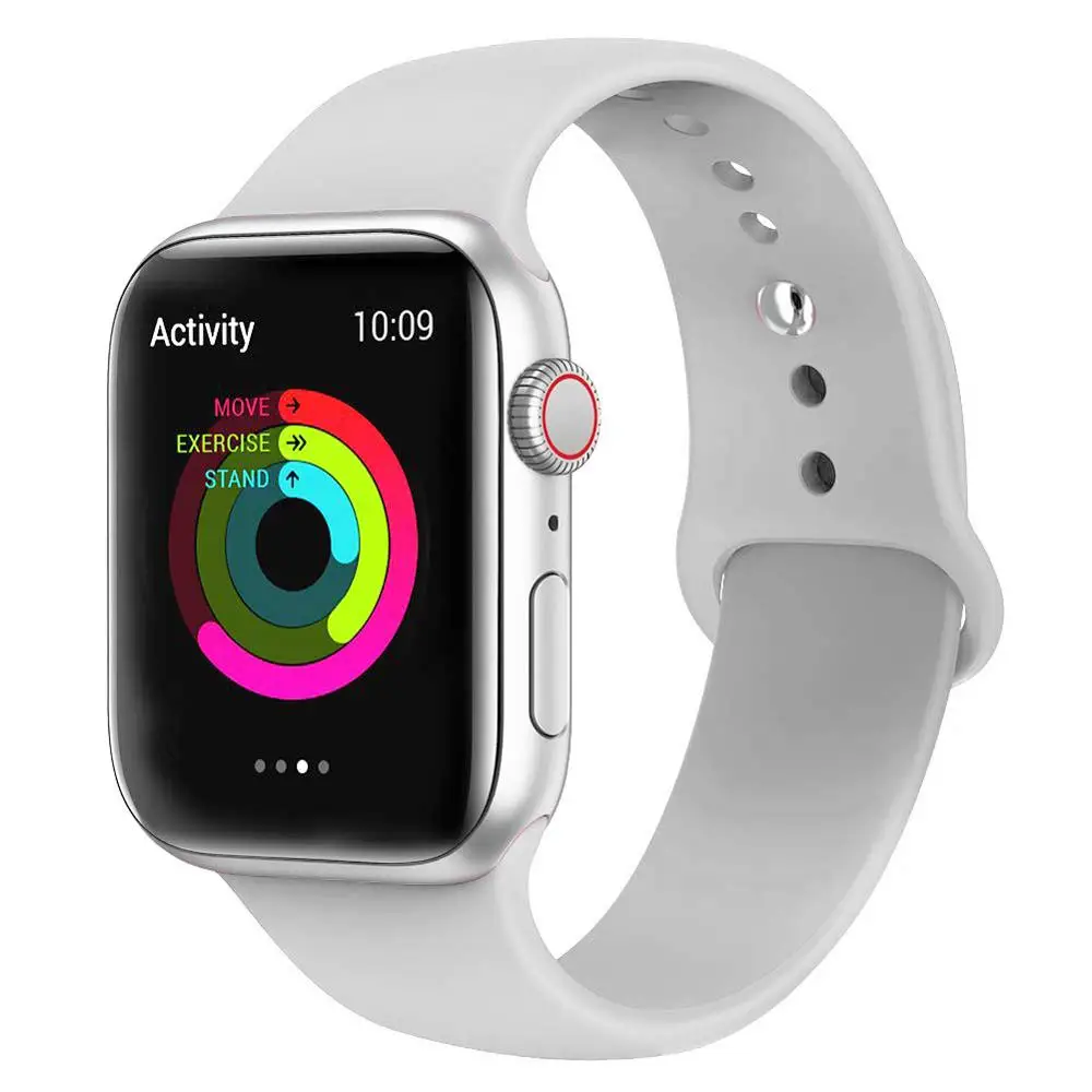 Stone Силиконовый ремешок для наручных часов Apple Watch, 42 мм, 38 мм, Версия 44 мм 40 мм резиновый браслет Ремешки черный ремешок наручных часов Iwatch серии 5/4/3/2/1 браслет - Цвет ремешка: Stone