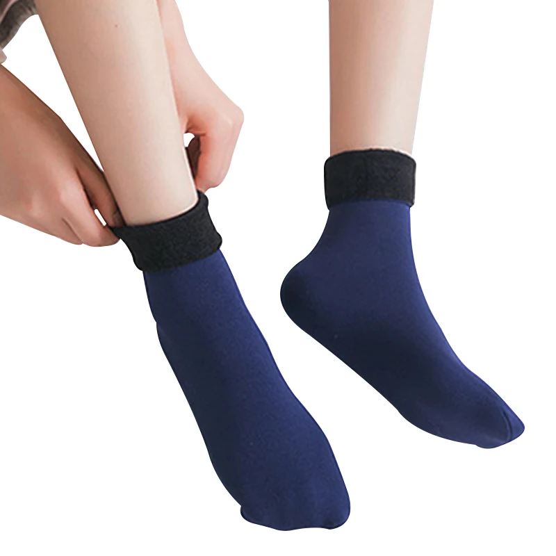 Женские утолщенные флисовые Носки зимние эластичные мягкие носки-тапочки с