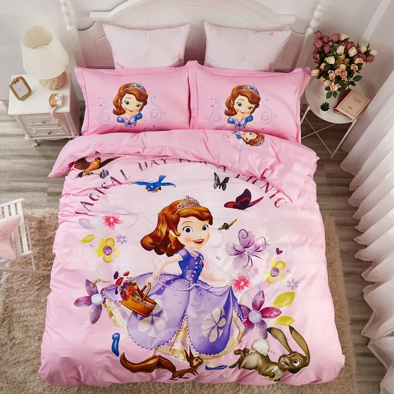 

Disney Sofia and Butterfly Princess Bedlinen Cotton Bedding Set Duvet Cover Pillow Cases Twin Queen for Girls Birthday Gift