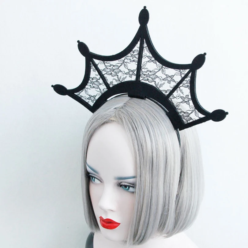 Тиара Женская кружевная Ювелирное Украшение для волос в готическом стиле