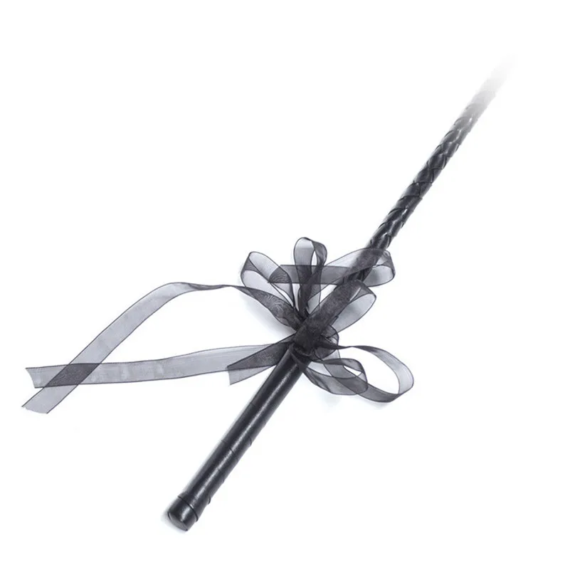Черный кожаный кружевной бант хлыст королевы Flogger Spanking Paddle SM Games секс-игрушки для