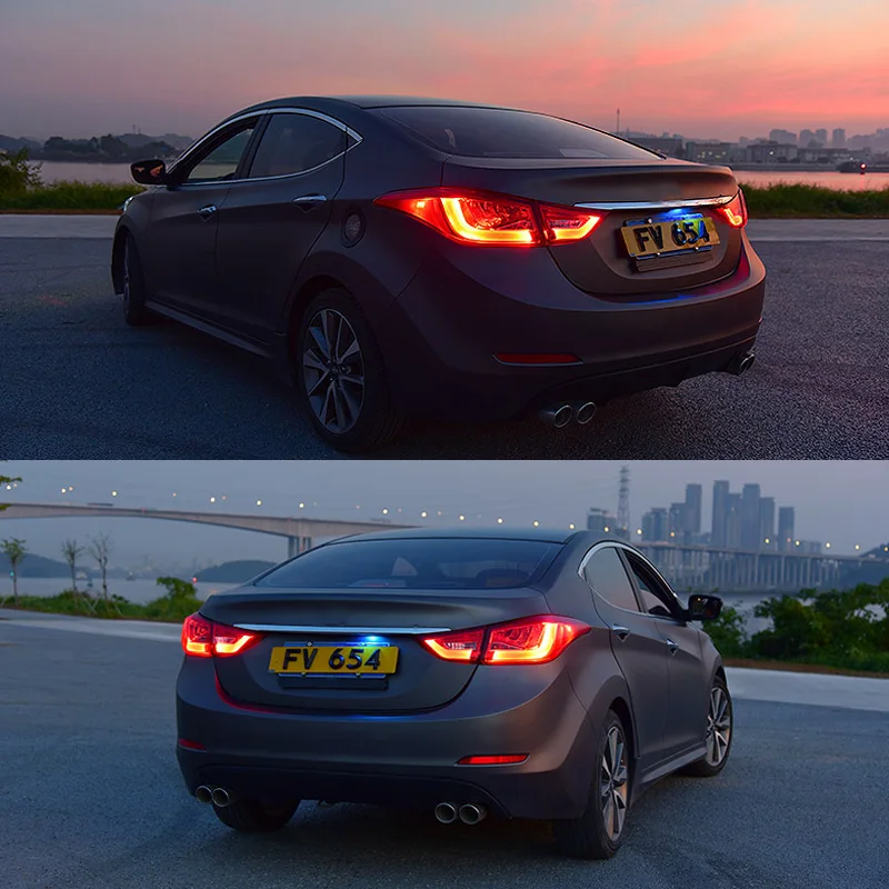 Светодиодный задний фонарь светильник для Hyundai Elantra 2012 2013 2014 2015 2016 2017 красный