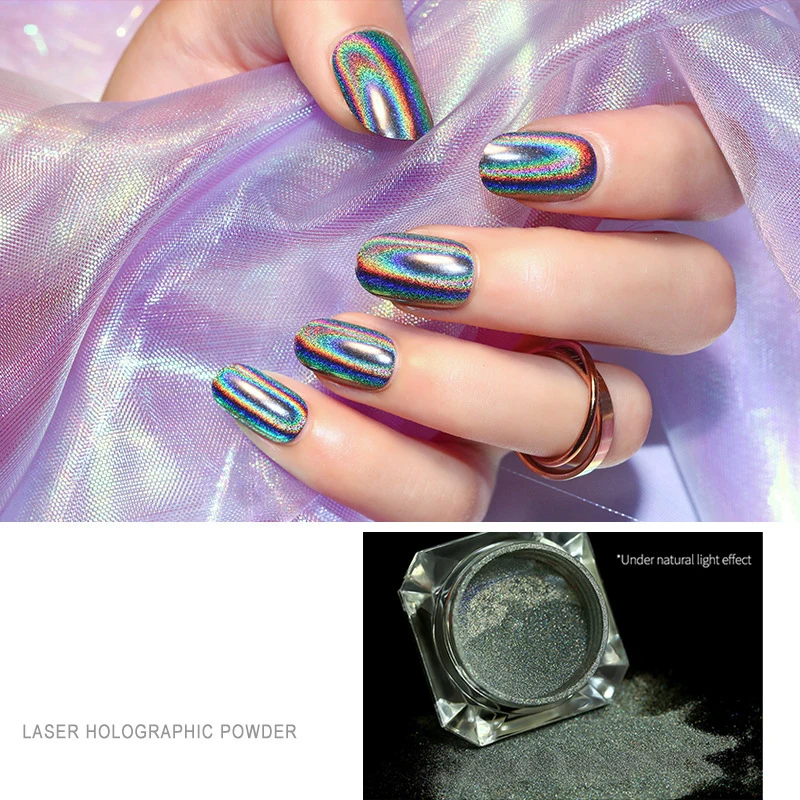 Зеркальный блеск для ногтей 0 5 г порошок с пигментным блеском украшения