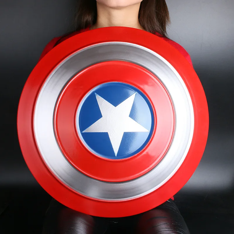 47cm marvel avengers captain america shield full metal vibration shield paint large handheld shield toys arms for youth party free global shipping