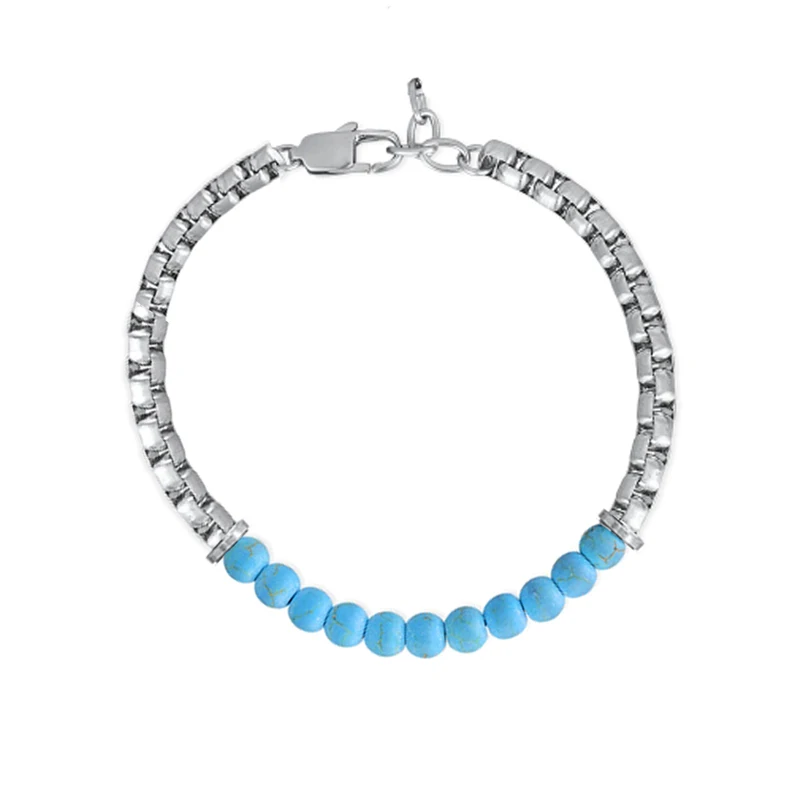 

Runda 2020 модный браслет ручной работы из натуральных бусин для мужчин и женщин с драгоценностями из нержавеющей стали подарок для пары