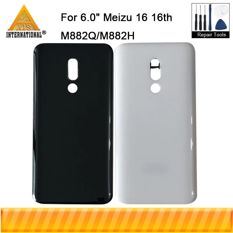 Axisinternational для 6," Meizu 16 16th M882Q/M882H 3D стеклянная задняя крышка батарейного отсека чехол+ рамка для камеры стеклянный объектив