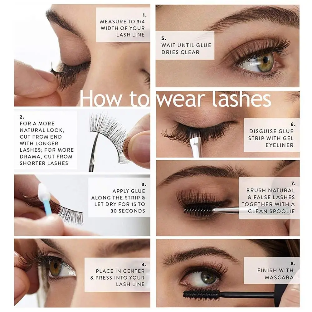 Объемные Накладные ресницы 5 пар натуральные Мягкие пушистые тонкие длинные