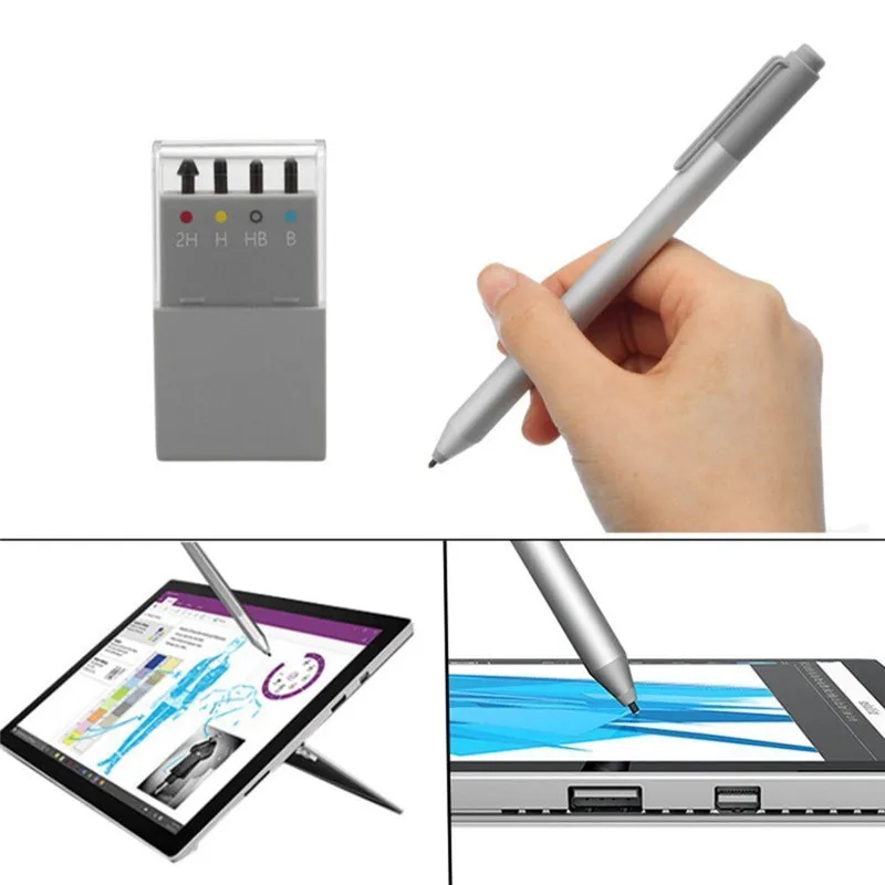 4 наконечника Замена ручки наконечник Комплект 2H HB B для microsoft Surface Pro 4/5 стилус