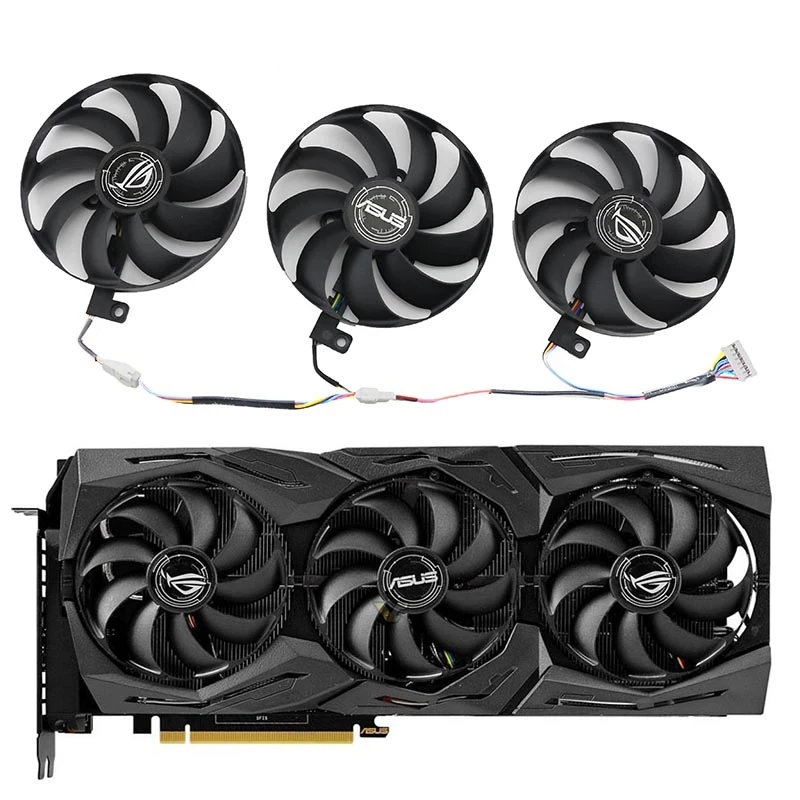 

3PCS PLD09210S12H T129215SU 7PIN DC 12V RTX3060TI GPU FAN For ASUS GeForce RTX 3060Ti 3070 3080 3090 TUF OC Cards Replace Fans