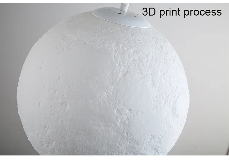Artpad, скандинавский 3D принт, лунный подвесной светильник, шар, современный простой светильник для гостиной, спальни, столовой, Домашний Светильник ing