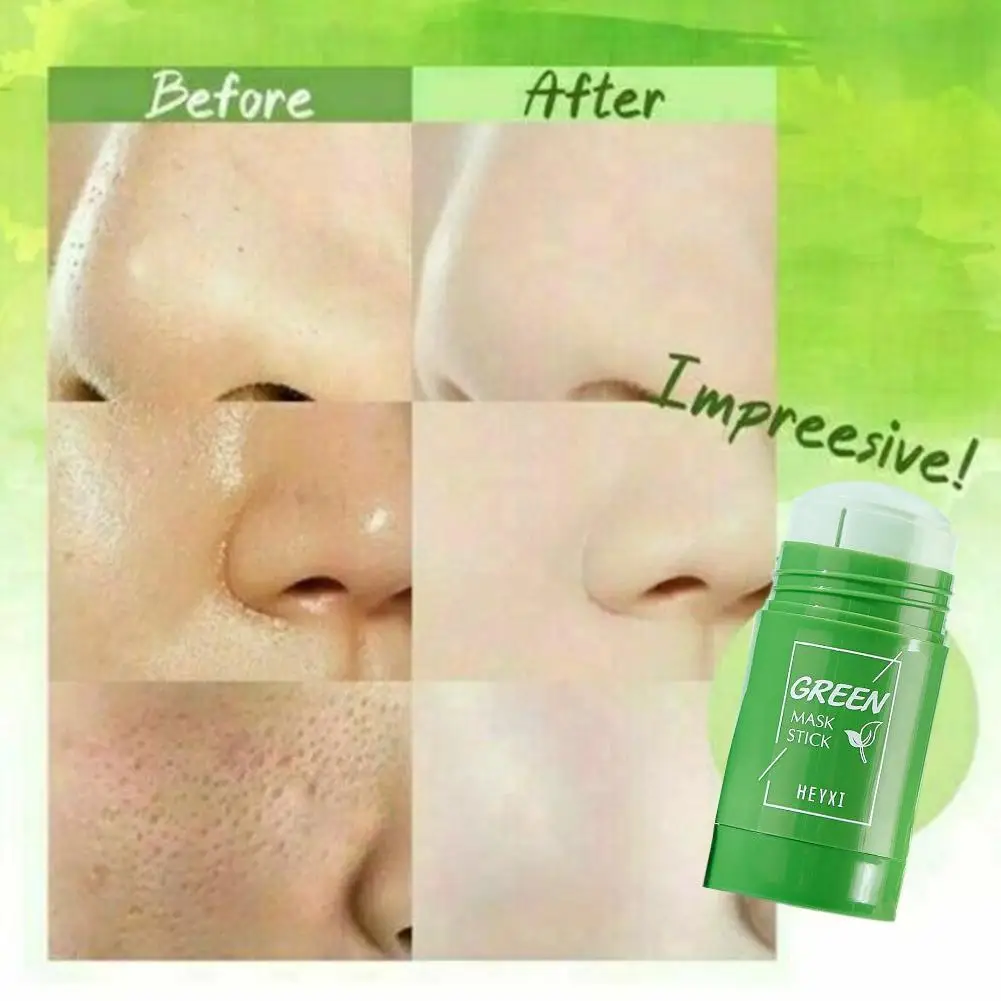 

1pcs Green Tea Oil Control Eggplant Acne Cleansing Mask Skin Care Moisturizing Remove Blackheads Fine Pores Muds Mask Face Care