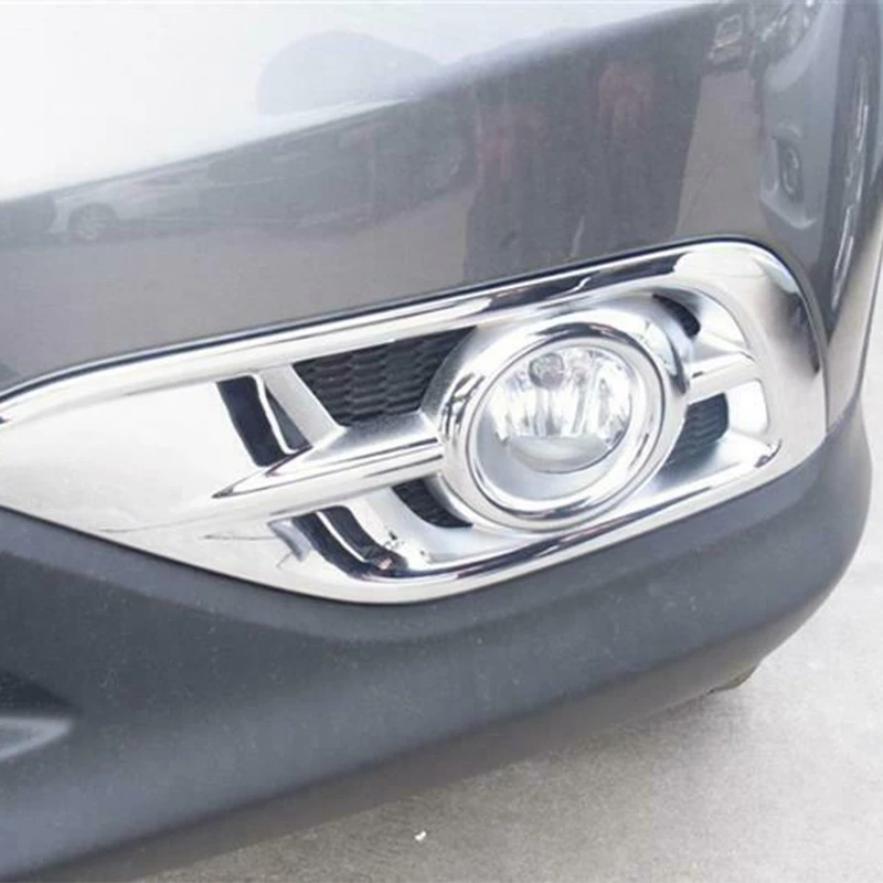 

Car Exterior Fog Light Cover Front Bright Chrome Fog Light Frame Trim for Honda CRV CR-V 2012-2014