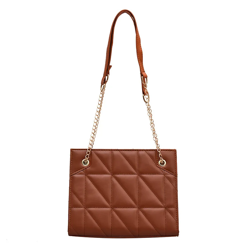 

Women's Stylish Bag New 2021 Popular Texture Chain Messenger Diamond Pattern Bags For Women Casual Shoulder Quilted Bag