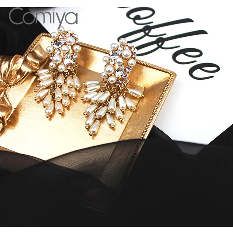 Женские Висячие серьги Comiya серьги-подвески из сплава цинка золотого цвета с