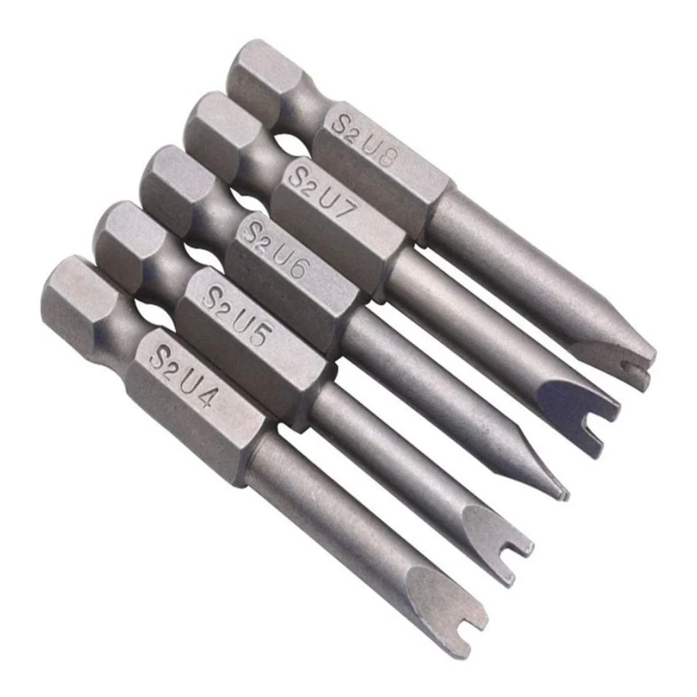 

5pcs Screwdriver Bit U Type Batch Drill Bit U Shaped Screwdriver Driver Bits Hex Shank Security Bit Set Tamper Proof Drill Bit