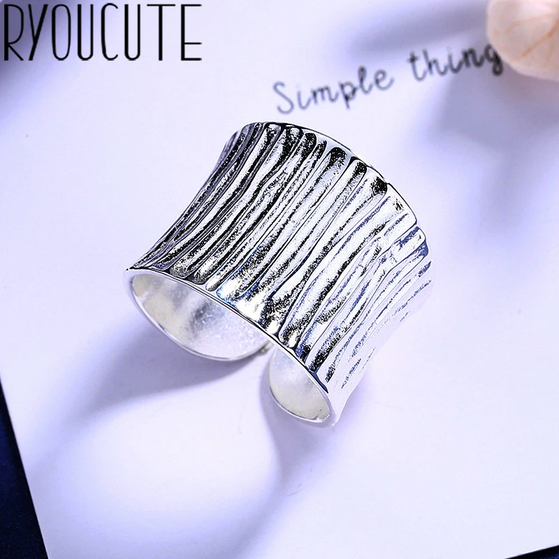 Простой стиль Серебряный цвет Нерегулярные Большие кольца для женщин Подарки