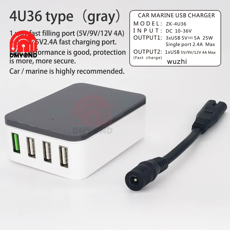 Понижающий модуль питания с зарядным устройством USB 50 Вт 12 В 24 36 в 5 А QC2.0 QC3.0 FCP SCP 4USB