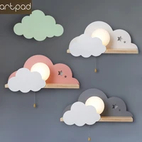 nordic creative led wall lamps beside bedroom light fixtures children room cloud wall lamp stairs wall light sconces dimmable