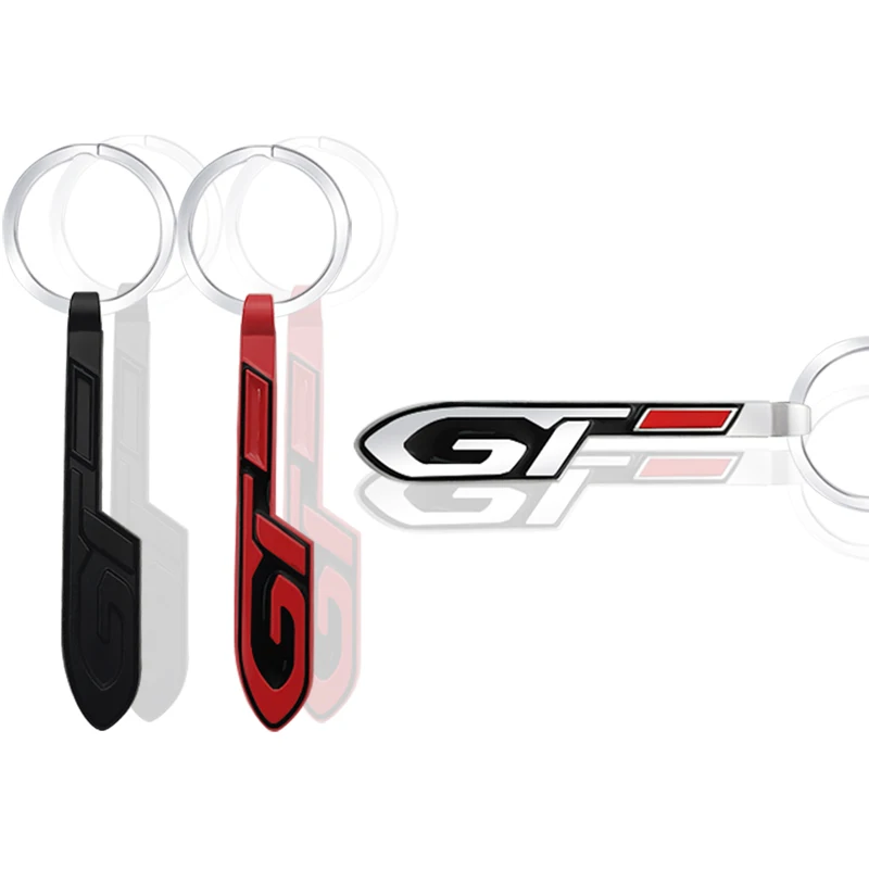 

Zinc Alloy Keychain Car GT Emblem Logo Keyring Metal Key Chain Ring For Peugeot GT LINE 5008 206 208 3008GT 2008 508 408 308