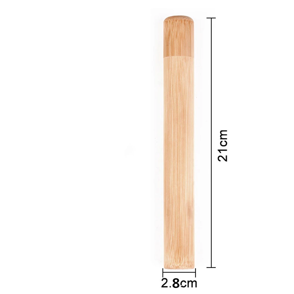 21cm 1pcs Натуральная бамбуковая трубка для зубной щетки, экологичный чехол для путешествий, ручная работа, 21 см, бамбуковая трубка для зубной щетки, портативная дорожная упаковка - Цвет: 21cm 1pcs