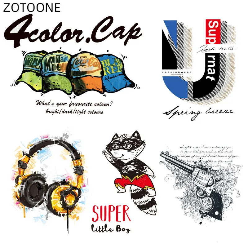 ZOTOONE Фотофон с изображением мультяшной шляпы патчи передачи тепла для одежды