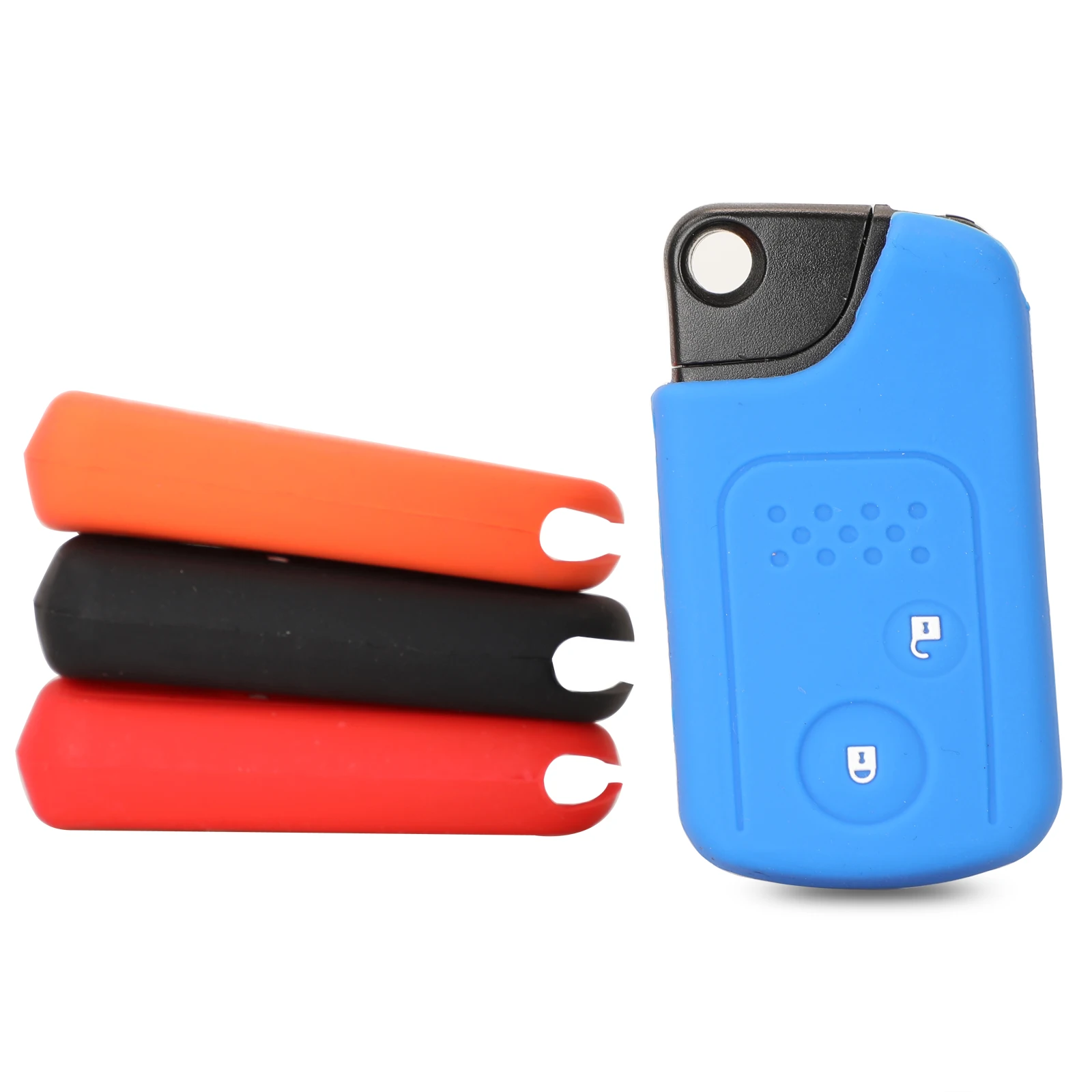 

jingyuqin Silicone Car Key Cover Case Fit for Honda Odyssey Elysion 2Button Remote Key Jacket Car-styling Silica Gel Before 2014