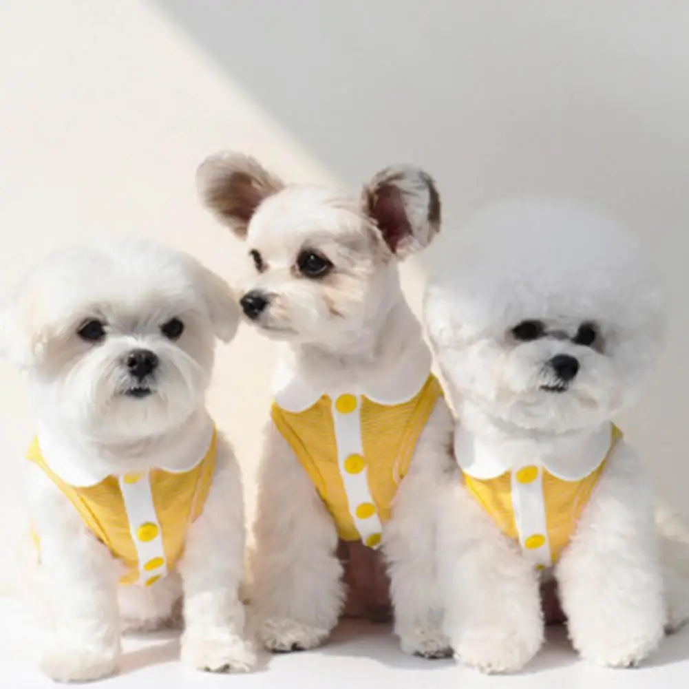 

Exquisite Embroidery Comfortable Cotton Dog Sleeveless Tops Pet Accessories