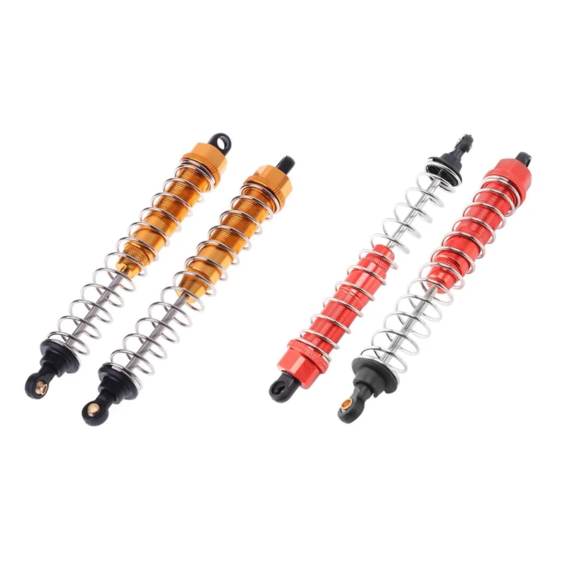 

2 комплекта масляный Регулируемый Тип 130 мм Длинный амортизатор для восхождения автомобиля HSP 94180 1/10 4WD 4X4 RC Гусеничный автомобиль, красный и ж...