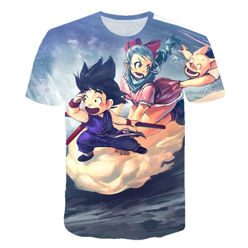 Новинка года, Детская футболка с 3d принтом Dragon Ball DBZ Bulma Super Saiyan vegeta футболка с японским аниме летняя модная детская футболка