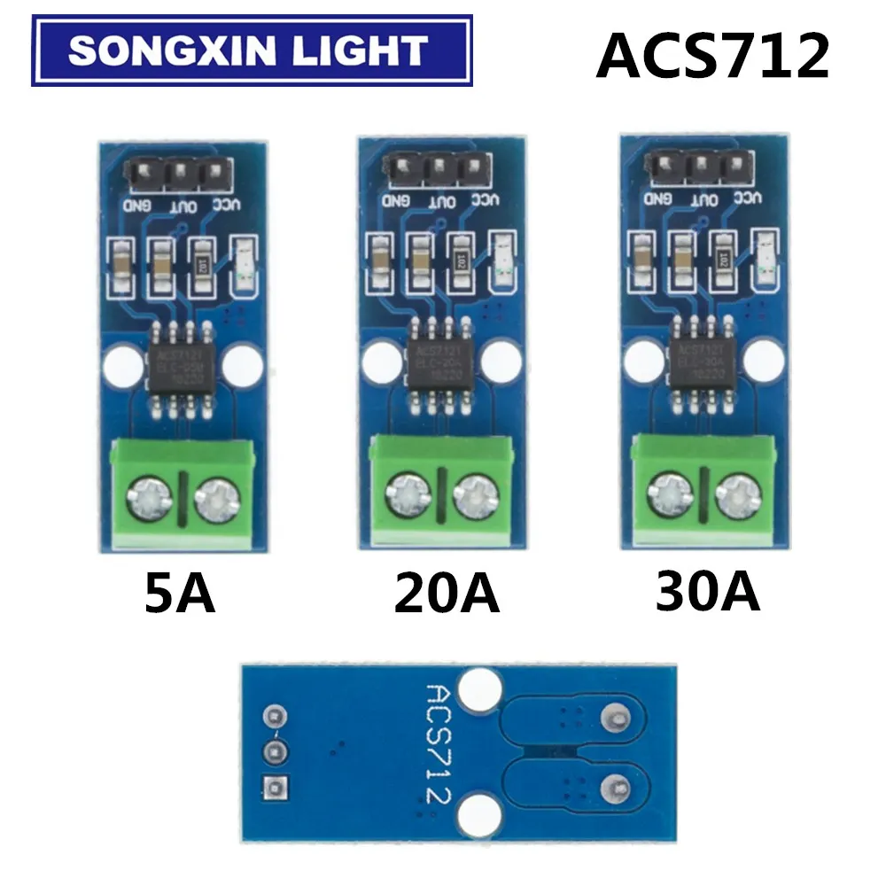 Модуль датчика тока Холла ACS712 модуль для Arduino ACS712TELC- 5A/20A/30A 10 шт. | Электронные