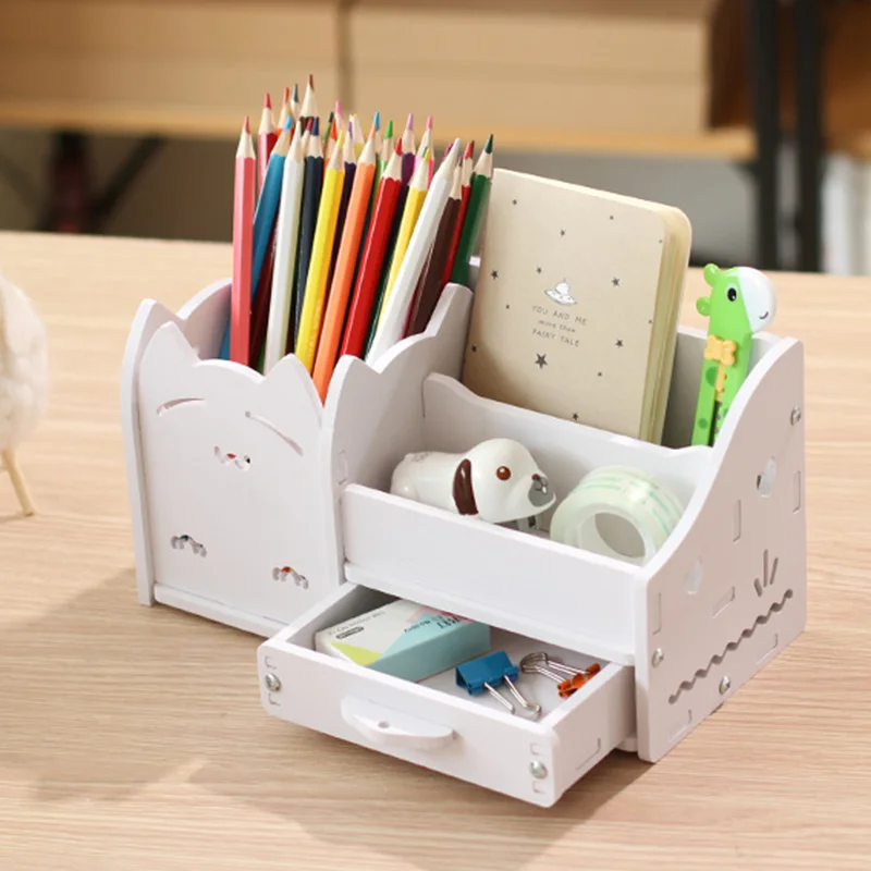 Multifunction School Desk Pen Pencils Drawer Case Storage Box Table Simple Pencil Shelf Holder Office Stationery Supplies | Канцтовары