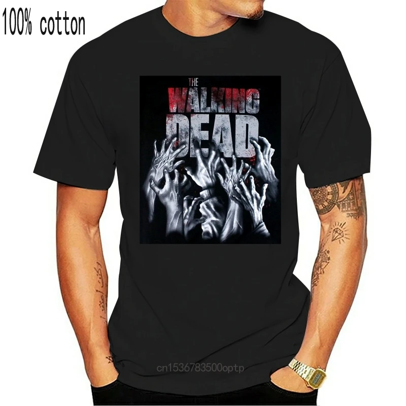 

New The Walking Dead - Herren Zombie T-Shirt - Hands Reaching (Schwarz) (S-XL)