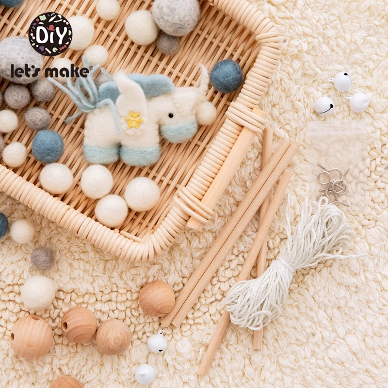 Погремушка детская с шариком из шерсти 1 комплект | Игрушки и хобби