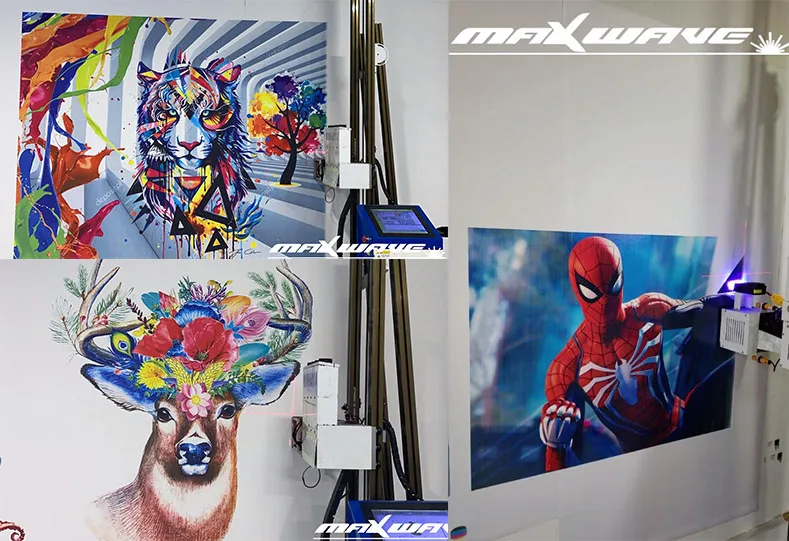 Beste 3D Verticale Aangepaste Wanddecoratie Kunst Schilderij Machine Direct Naar Muur Inkjet Printer Ondersteuning Witte Inkt Dubbele Hoofd Printer