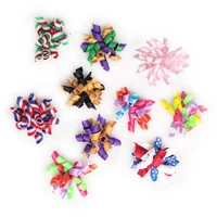 50 pcs handmade roll ribbon christmas dog bow halloween grooming hair little flower 6027023 pet accessories supplies