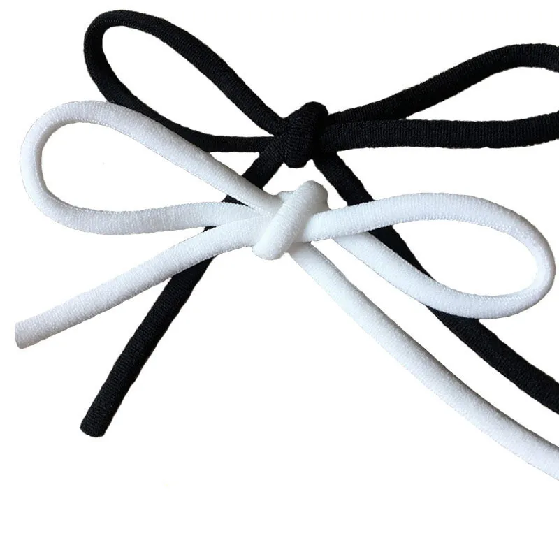 3MM Black White Mouth Round Elastic Band Rubber String Face Mask Rope Ear Cord Belt For DIY Clothing Craft Accessory 10Yard |