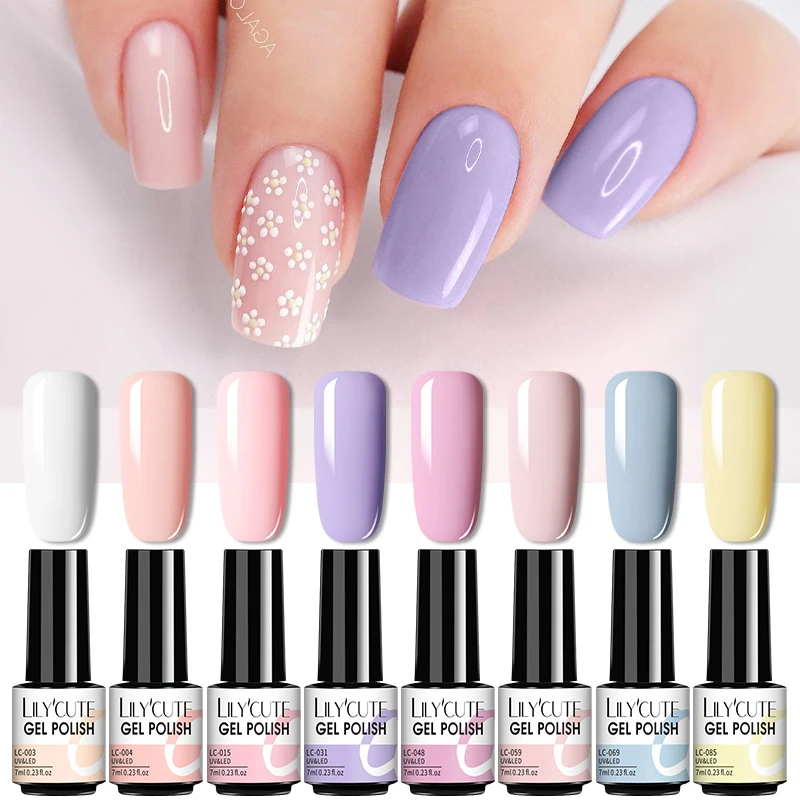 

2/4/6 Pcs Gel Nail Polish Set 136Color Glitter Semi Permanent Hybrid Gel Varnish Base Top Coat Soak Off UV LED Nail Art