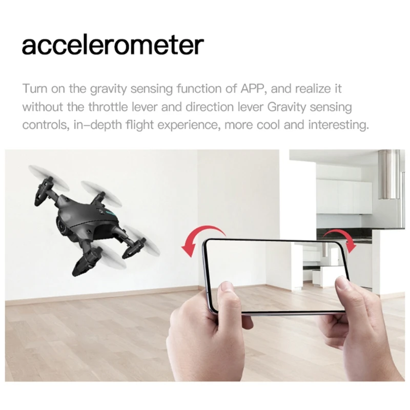 

Foldable 2.4G RC Drone WIFI FPV 4K Camera Headless Mode One-key Return