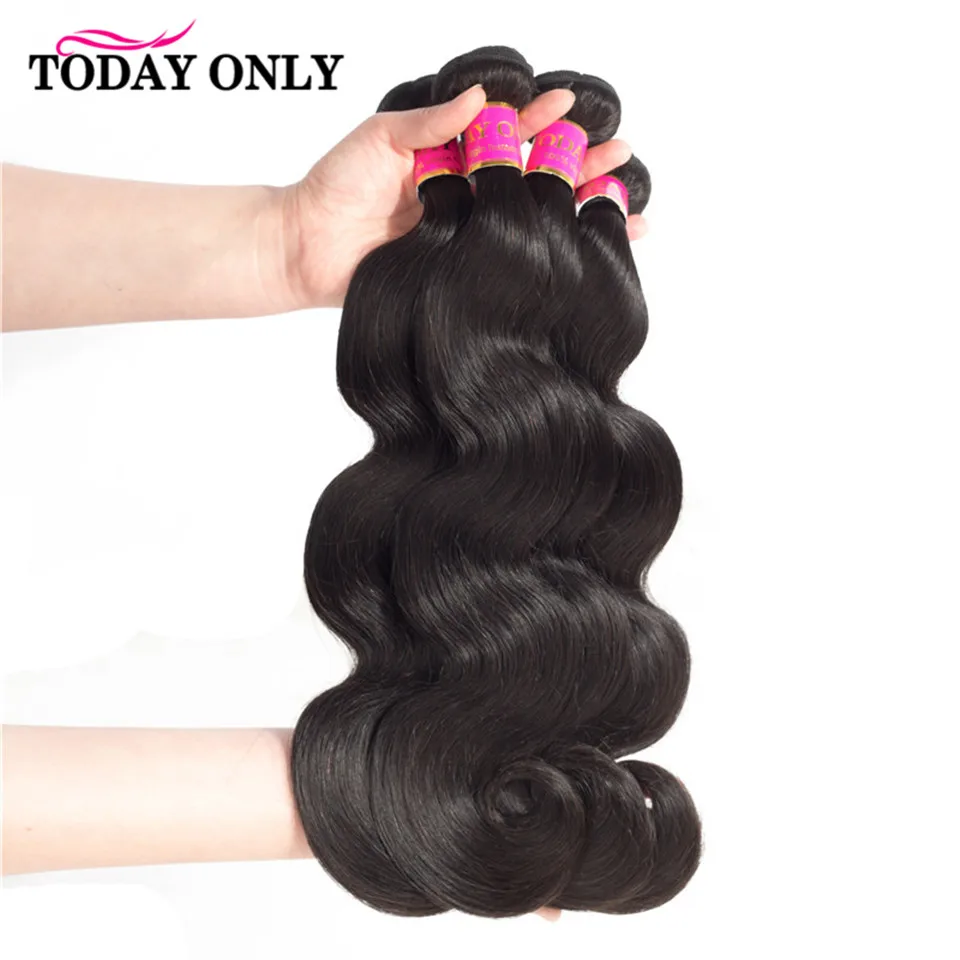 Сегодня только перуанские Волнистые пряди с фронтальной человеческих волос Remy